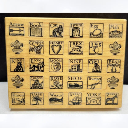 PSX PICTURE ALPHABET ABC Letters K-3593 Rubber Stamp