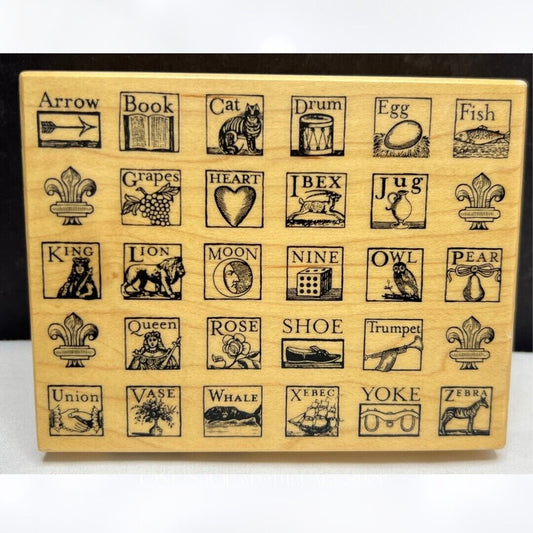 PSX PICTURE ALPHABET ABC Letters K-3593 Rubber Stamp