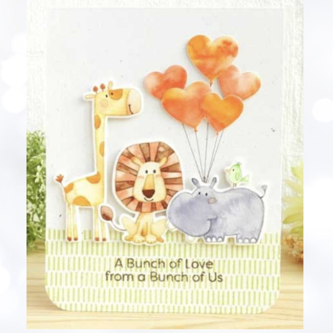 My Favorite Things HEARTS Valentines Day Balloons Shaker Windows Dies