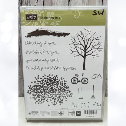 Stampin Up SHELTERING TREE Seasons Rubber Stamps