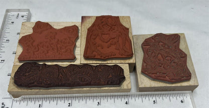 Penny Black EASTER BASKET Rabbit Eggs Bunny Wood Rubber Stamps Lot of 5