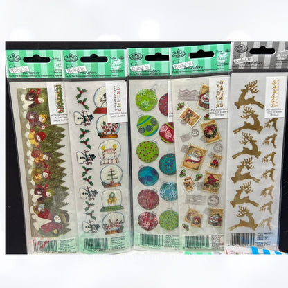Royal Langnickel CHRISTMAS RUB ONS Holiday Embellishments Lot of 19