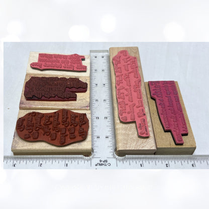 FAITH Light Rock Religious Bible Journaling Rubber Stamps