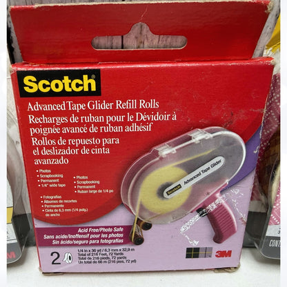Scotch ATG REFILLS Advanced Tape Glider 1/4th Inch Rolls 085-R Lot