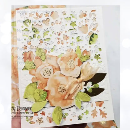 Stampin Up FLOWER MARKET Floral Background Die
