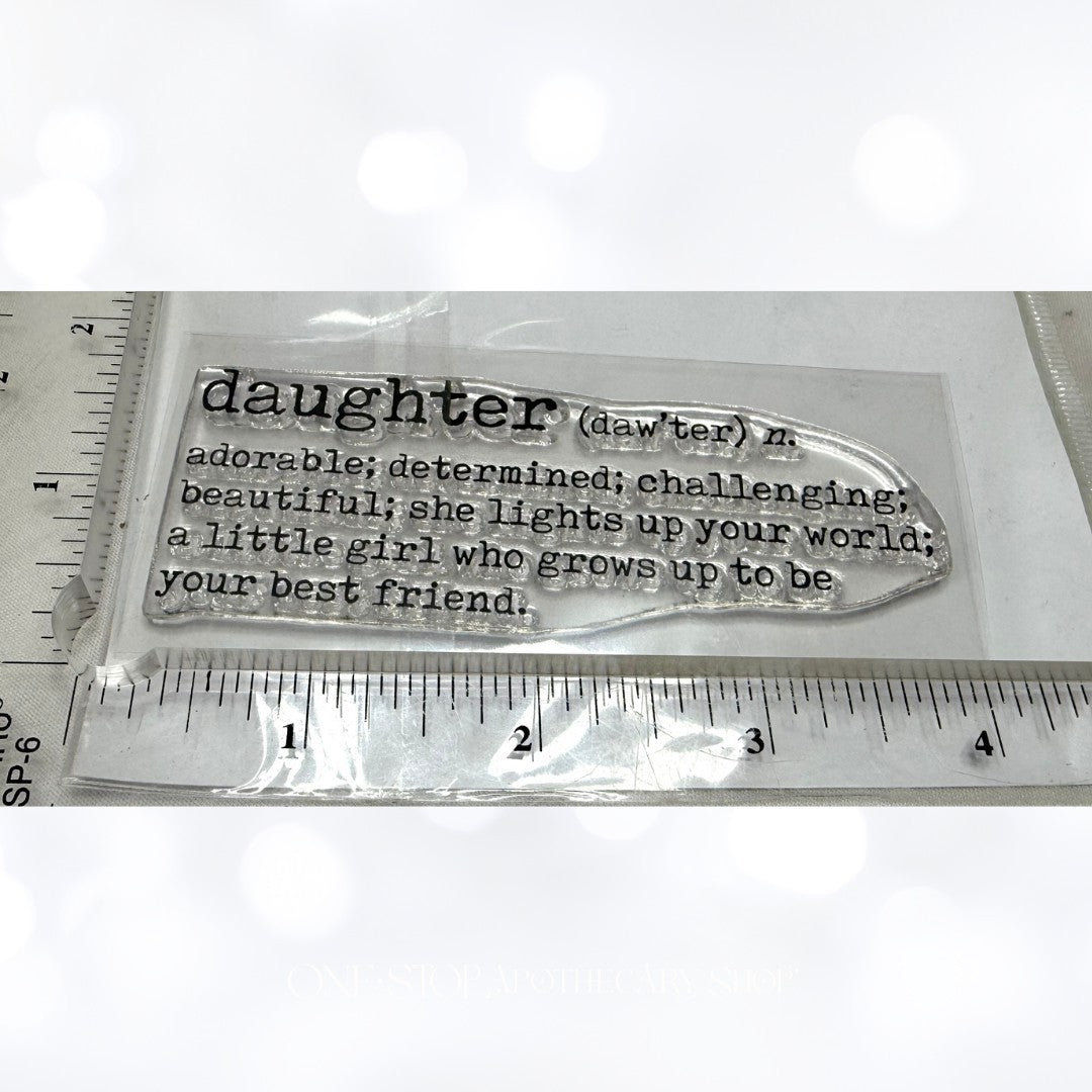 Visible Image LAUGH CHANCES Daughter Mixed Media Sentiments Quotes Rubber Stamps