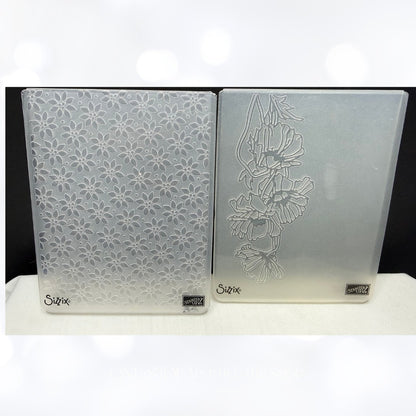 Stampin Up MANHATTAN ROSE Flowers Floral Embossing Flders Lot of 4