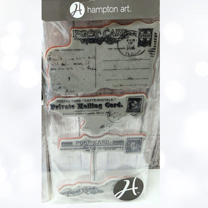 Graphic 45 POSTCARDS Vintage Ladies Rubber Stamps