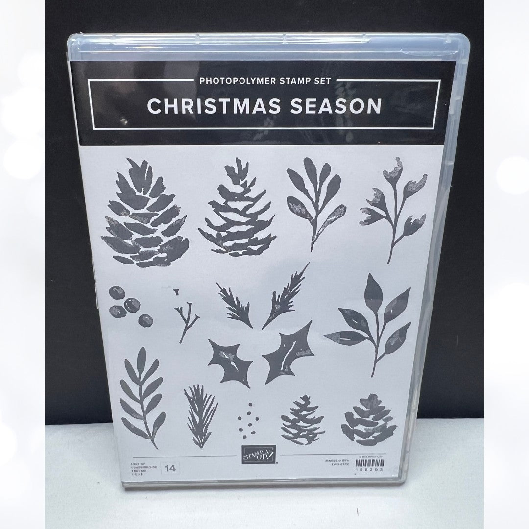 Stampin Up CHRISTMAS SEASON Greenery Foliage Rubber Stamps