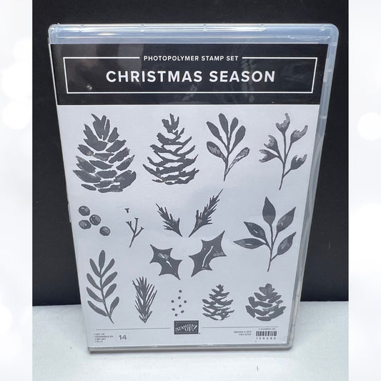 Stampin Up CHRISTMAS SEASON Greenery Foliage Rubber Stamps