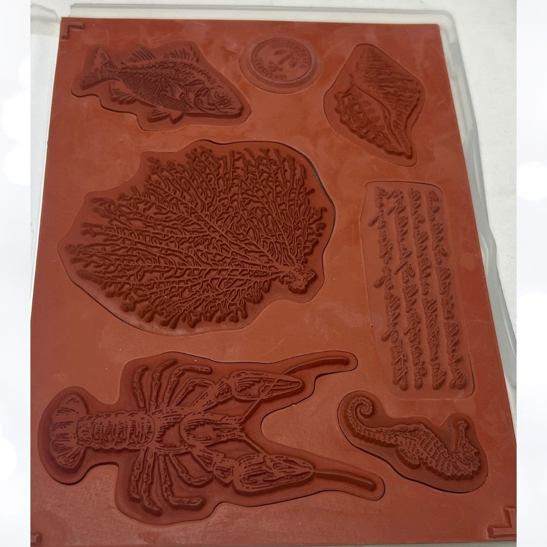 Stampin Up BY THE TIDE Nautical Sea Ocean Rubber Stamps