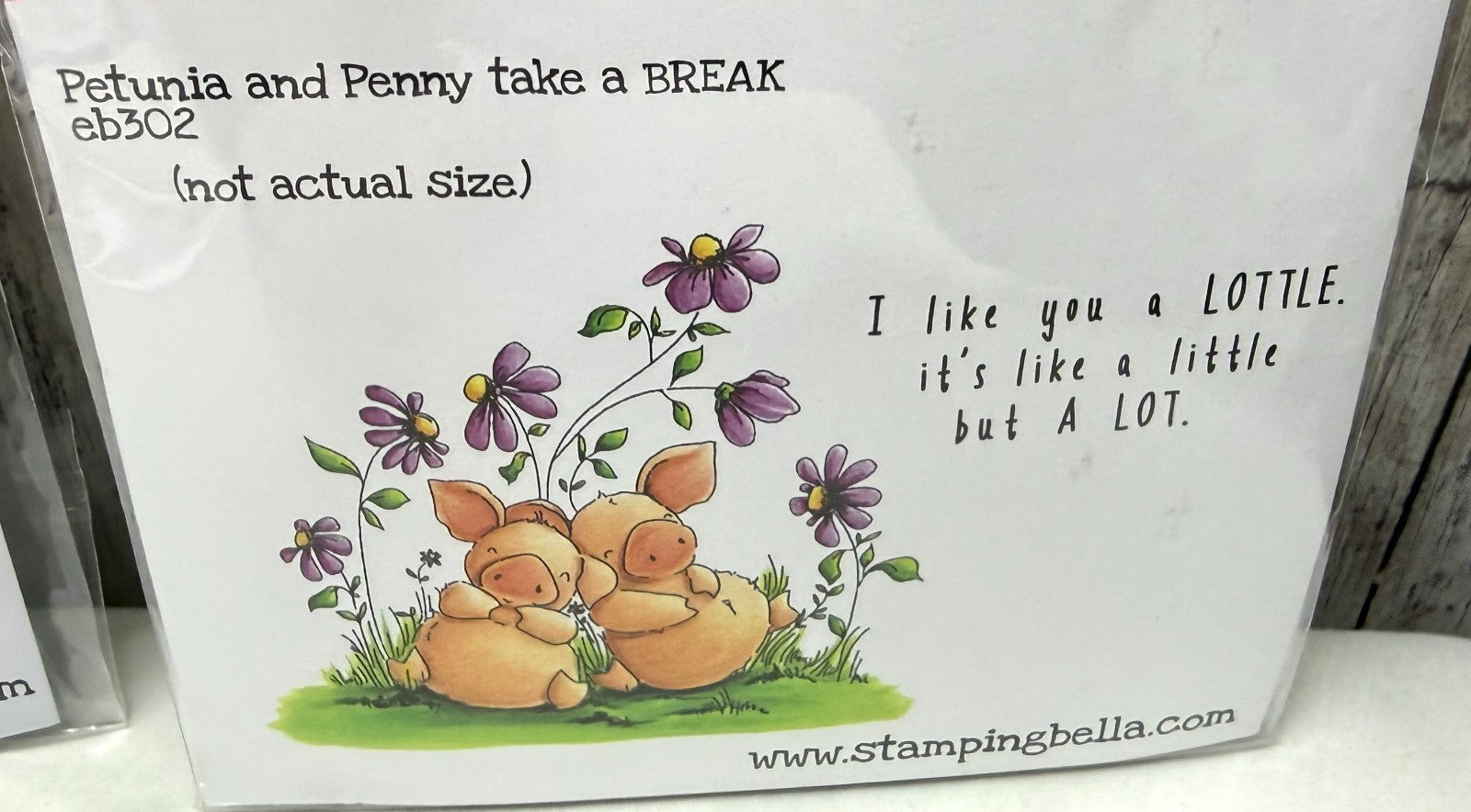 Stamping Bella VINTAGE FARM ANIMALS Petunia & Penny Pigs Rubber Stamps