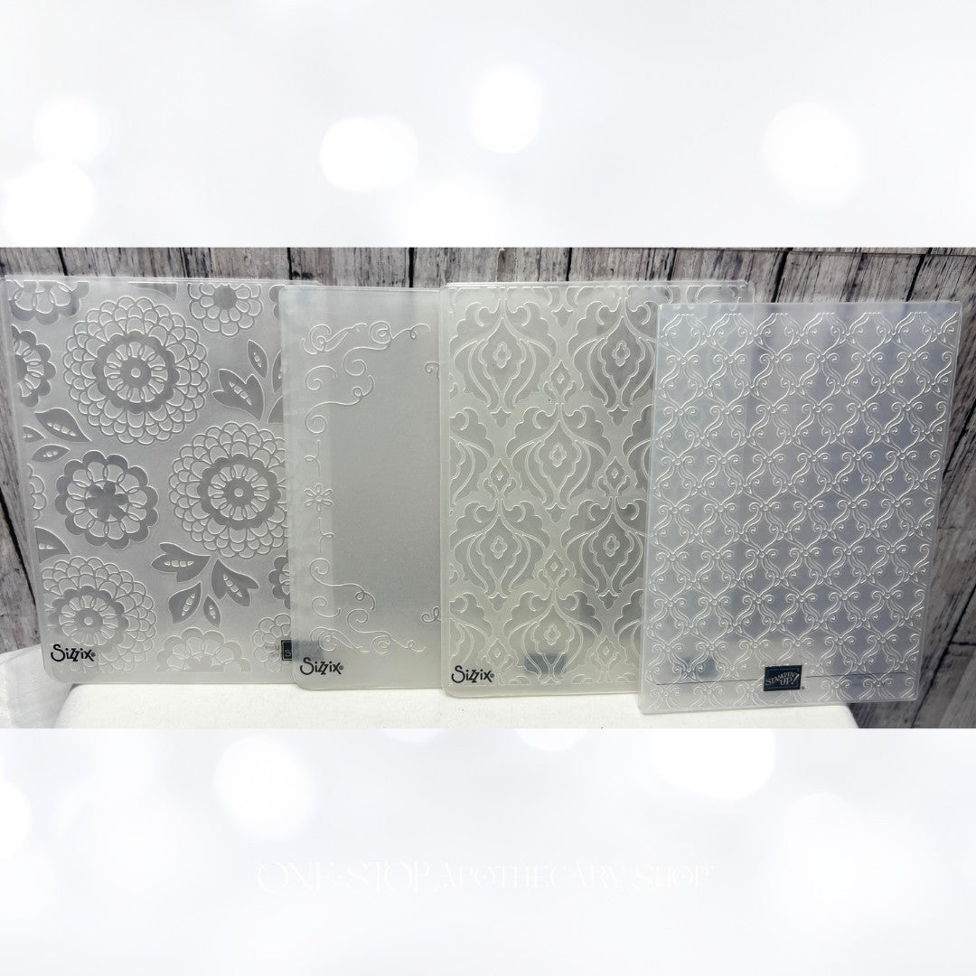 Stampin Up Embossing Folders Lot of 4