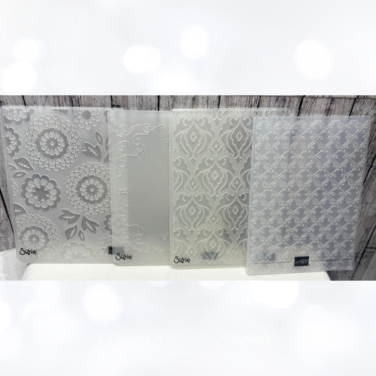 Stampin Up Embossing Folders Lot of 4