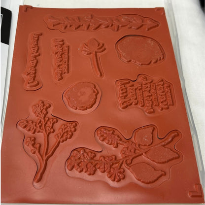 Stampin Up FIRST FROST Frosted Bouquet Christmas Flowers Rubber Stamps Dies