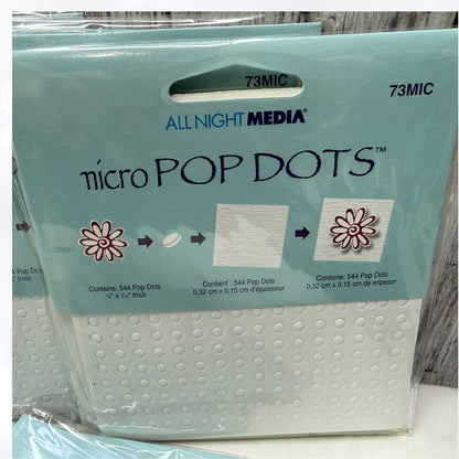 All Night Media MICRO POP DOTS Adhesive Pop-Up Lot of 8