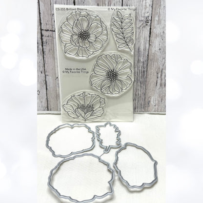 My Favorite Things BRILLIANT BLOOMS Flowers Floral Rubber Stamps Dies