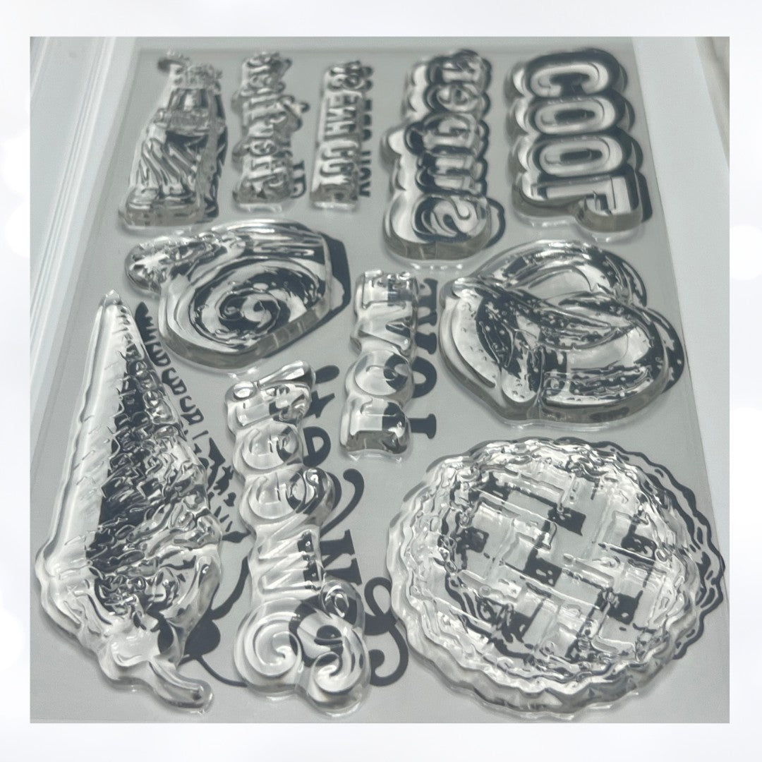 Stampin Up SUPER COOL Snacks Treats Food Ice Cream Soda Rubber Stamps