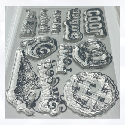 Stampin Up SUPER COOL Snacks Treats Food Ice Cream Soda Rubber Stamps
