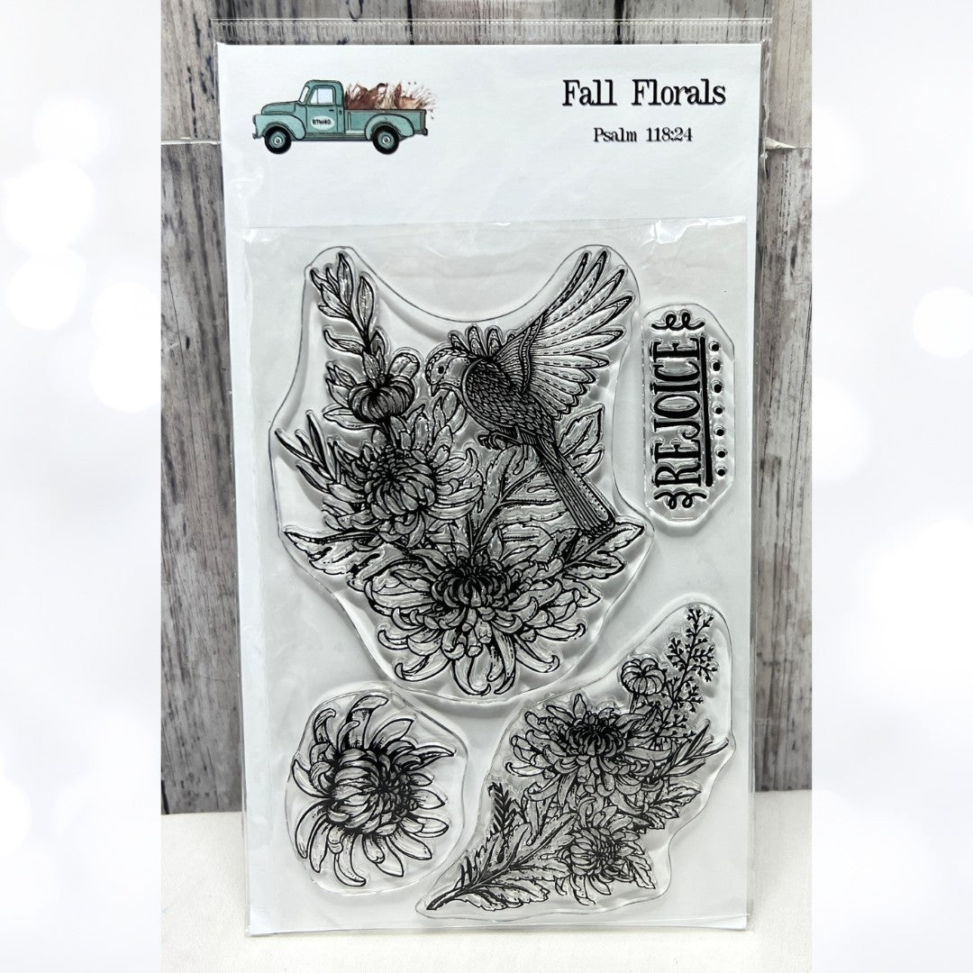 By the Well 4 God FALL FLORALS Bird Religious Bible Journaling Rubber Stamps