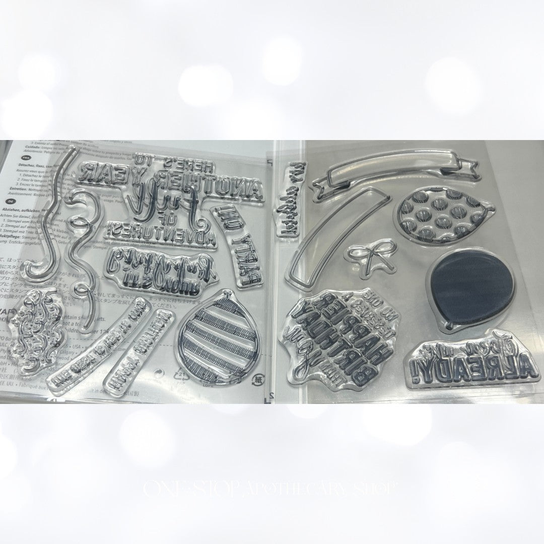 Stampin Up BALLOON ADVENTURES Birthday Balloon Pop Up Rubber Stamps Dies