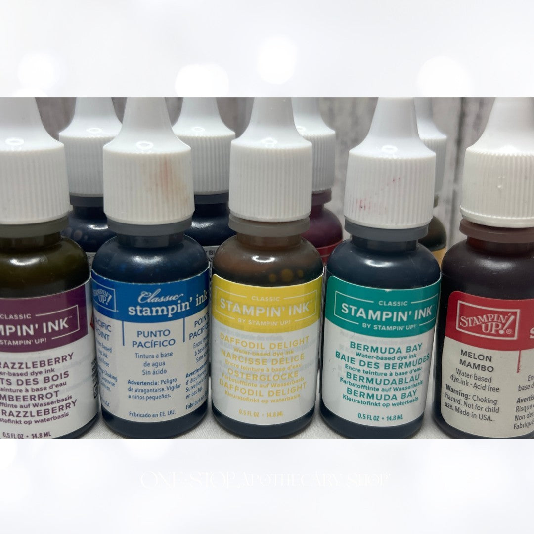 Stampin Up INK REFILLS Stamp Pad Reinkers Lot of 10