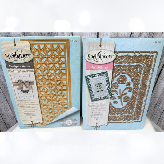 Spellbinders ROMANTIC ROSE Quatrefoil Panel Dies