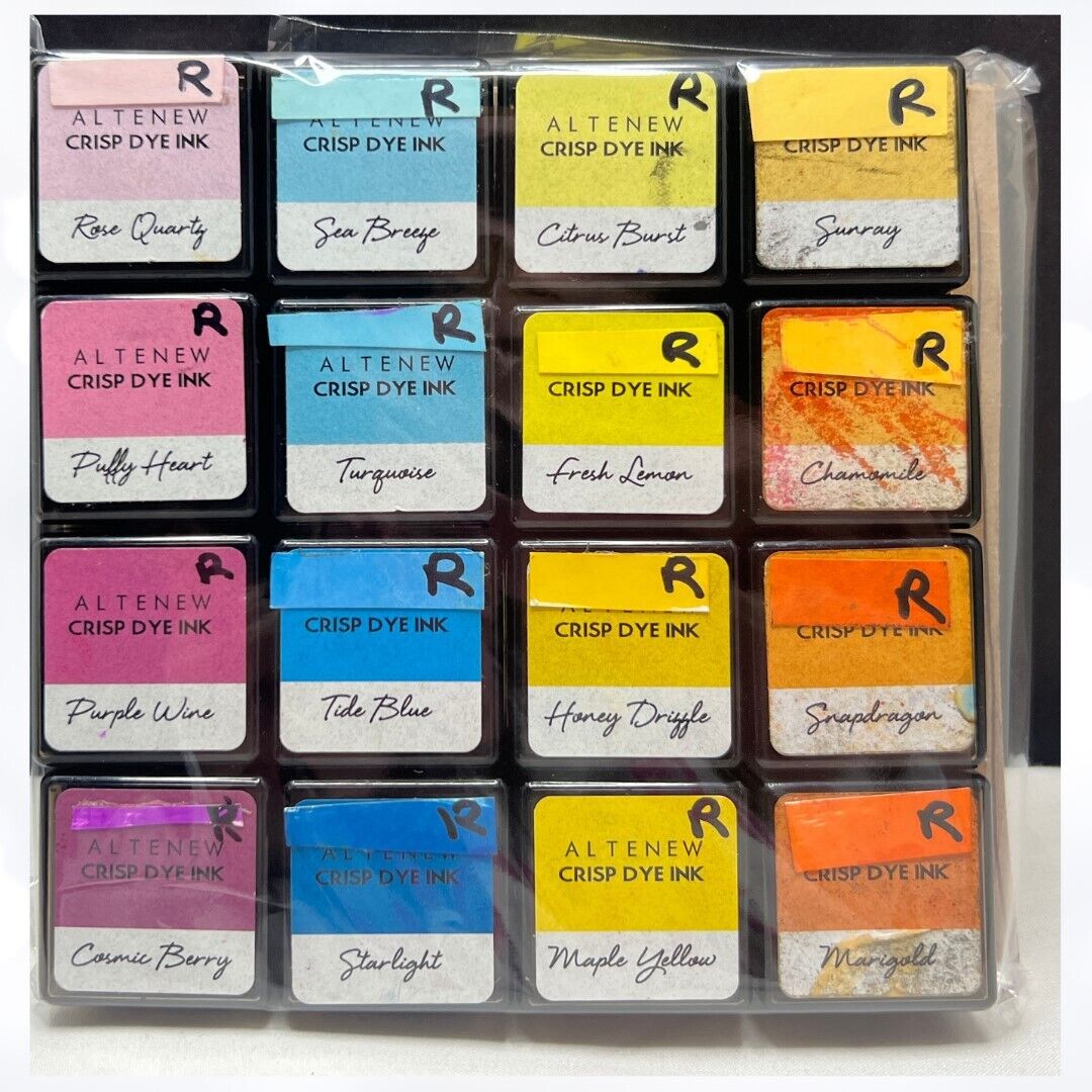 Altenew MINI INK PADS Cubes Stamp Dye Ink Pads Set of 16