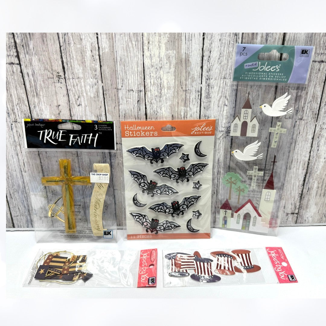 Jolee's Boutique HOLIDAYS Halloween Easter 4th of July Crafting Stickers Lot 16
