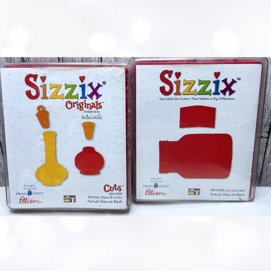 Sizzix Originals JAR & LABEL Bottles Glass & Cork Dies Set