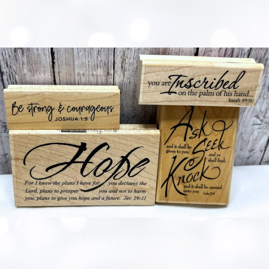 Stampabilities BIBLE VERSES Religious Journaling Sentiments Rubber Stamps