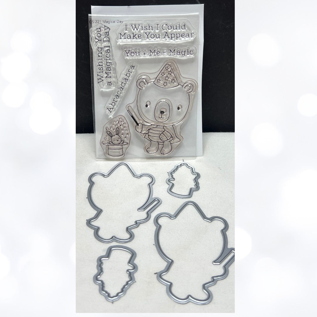 My Favorite Things MAGICAL DAY Bear Rubber Stamps Dies