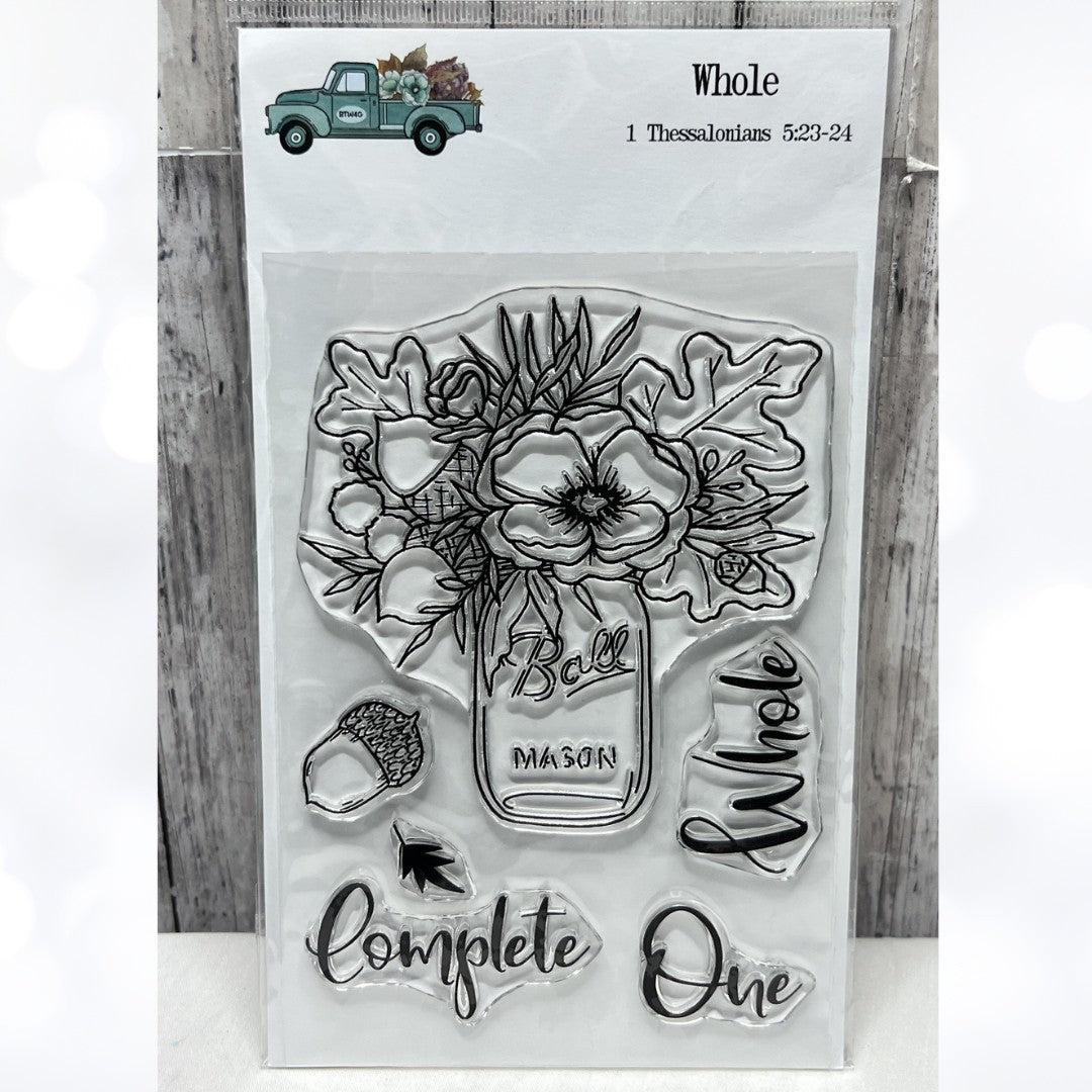 By the Well 4 God WHOLE Mason Jar Religious Bible Journaling Rubber Stamps