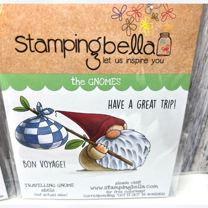 Stamping Bella GNOMES Rubber Stamps Lot of 3