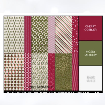 Stampin Up SHINING CHRISTMAS Specialty DSP 12x12 Cardstock Paper 12 Sheets
