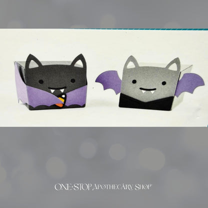 Lawn Fawn TINY GIFT BOX Add On Deer & Bat Halloween Christmas Reindeer Dies Rare