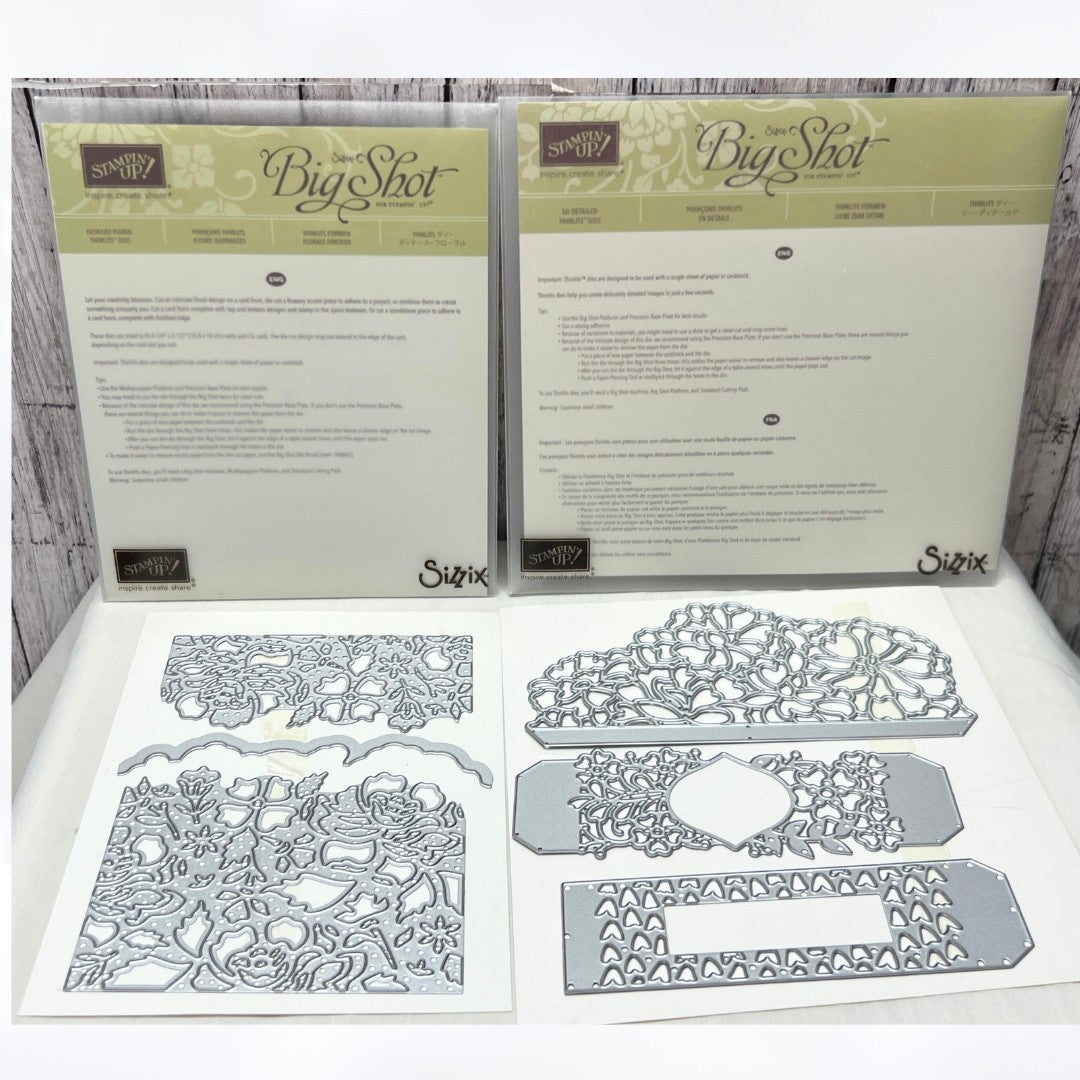 Stampin Up DETAILED FLORAL So Flowers Thinlits Dies Set of 2