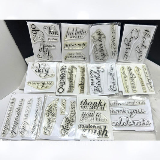 Papertrey Ink THINK BIG FAVORITES Greetings Sentiments Lot of 12