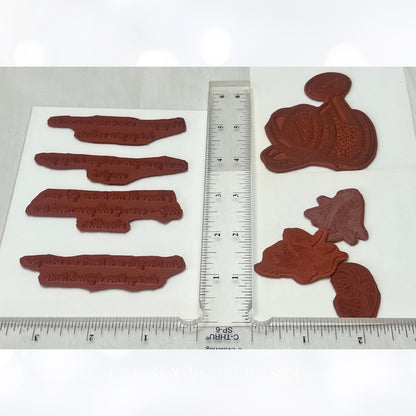 Kristal Clear Impressions SEA OCEAN Flowers Fish Unmounted Red Rubber Stamps Lot