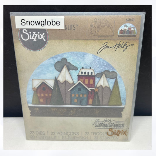 Tim Holtz SNOWGLOBE Christmas Holiday Village 661603 Thinlits Dies