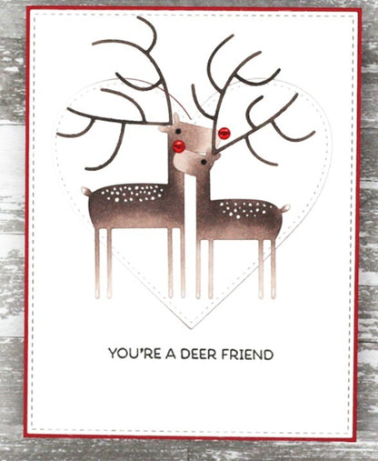 My Favorite Things DEER LOVE Christmas Reindeer Rubber Stamps Dies Lot