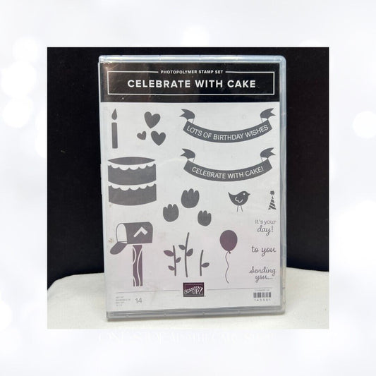 Stampin Up CELEBRATE WITH CAKE Mailbox Bird Rubber Stamps