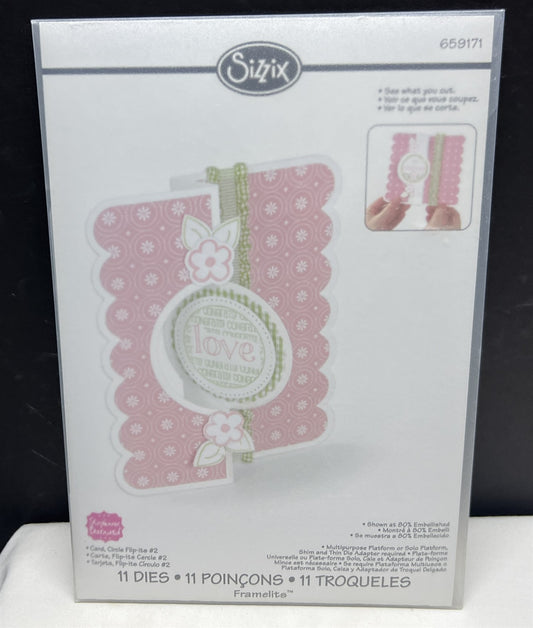 Sizzix Stephanie Barnard CIRCLE CARD FLIP ITS #2 Interactive 659171 Dies