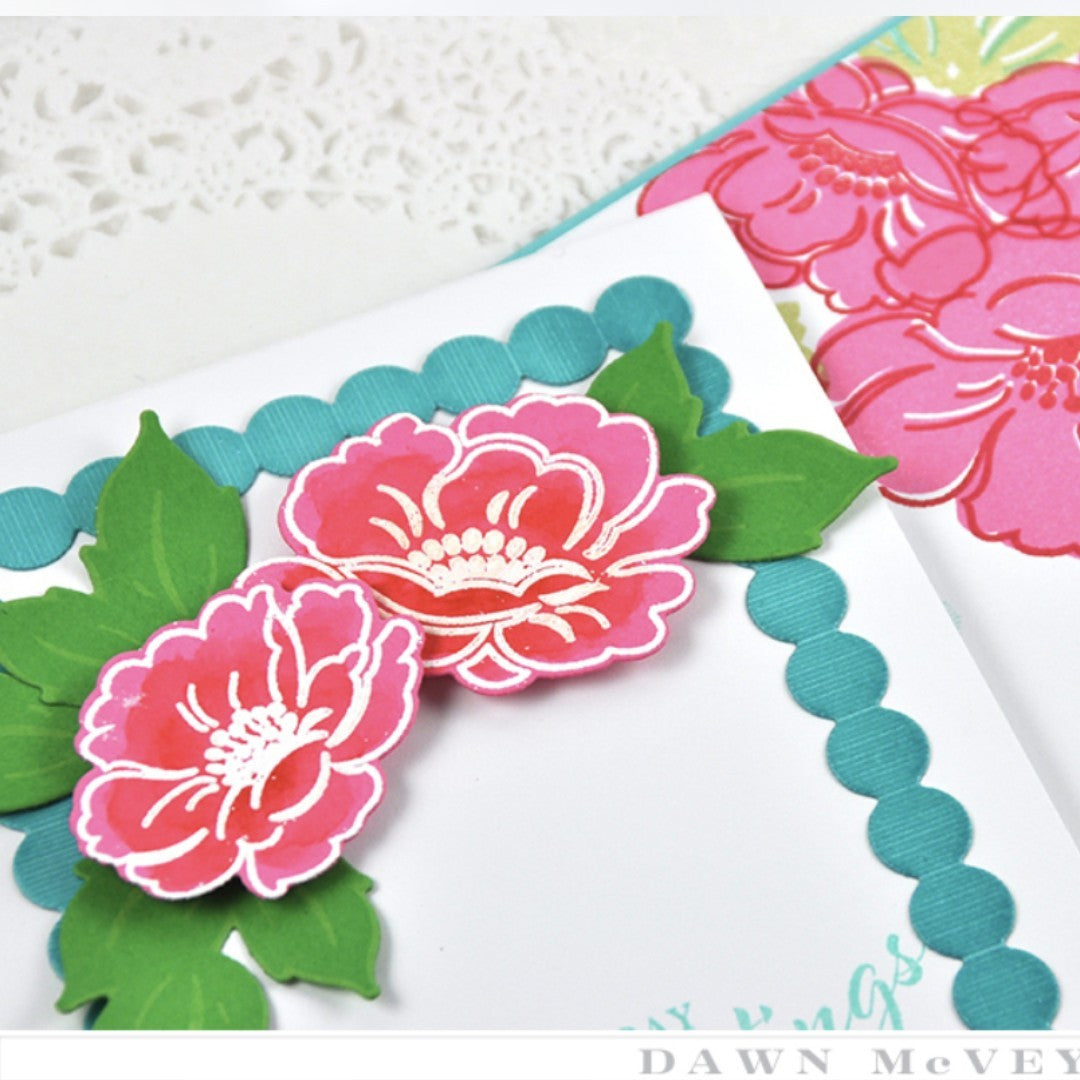 Papertrey Ink VINTAGE LINENS Floral Flowers Rubber Stamps