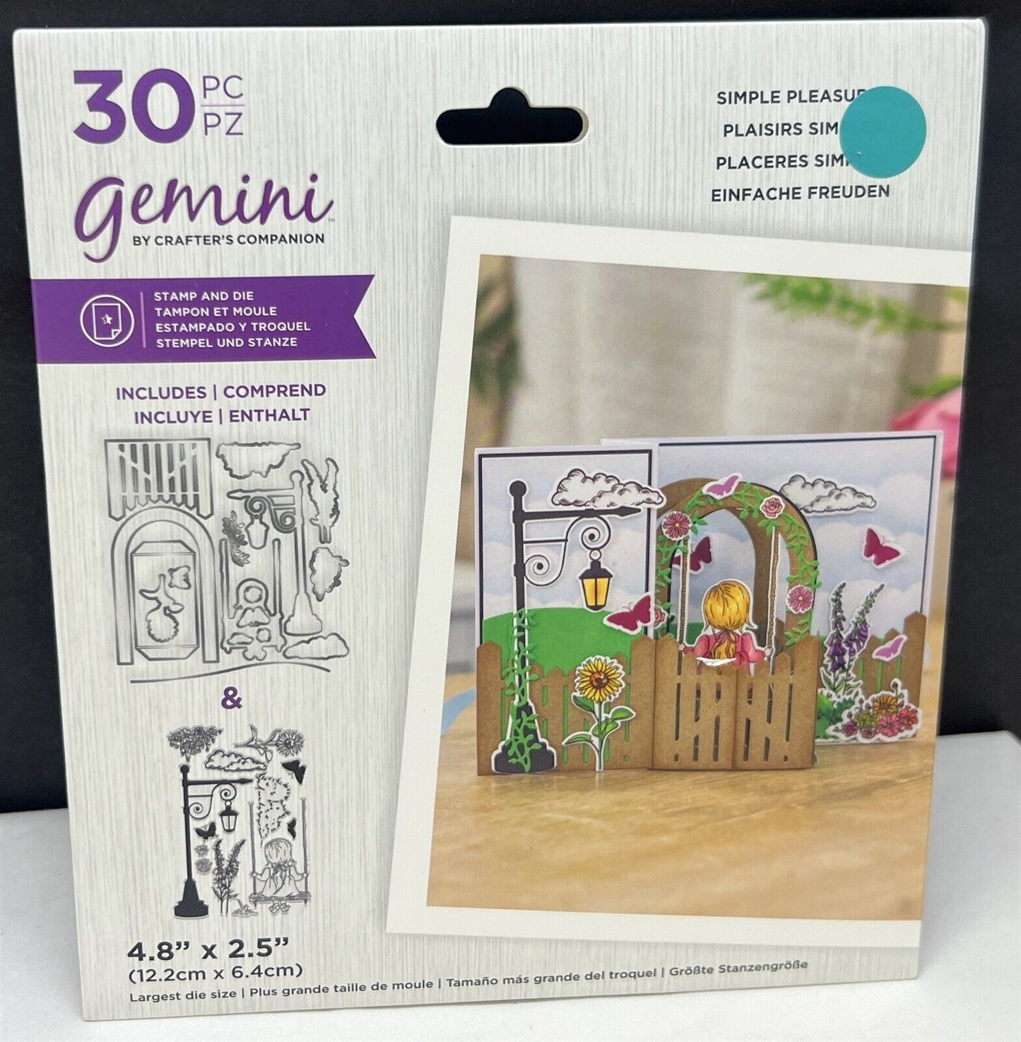 Gemini SIMPLE PLEASURES 3D Scene Builder Little Girl Rubber Stamps Dies Set