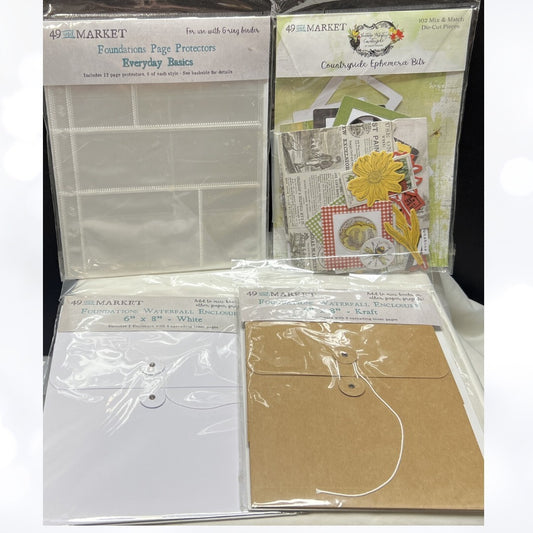 49 & Market Page Protectors Waterfall Enclosures Countryside Ephemera Lot