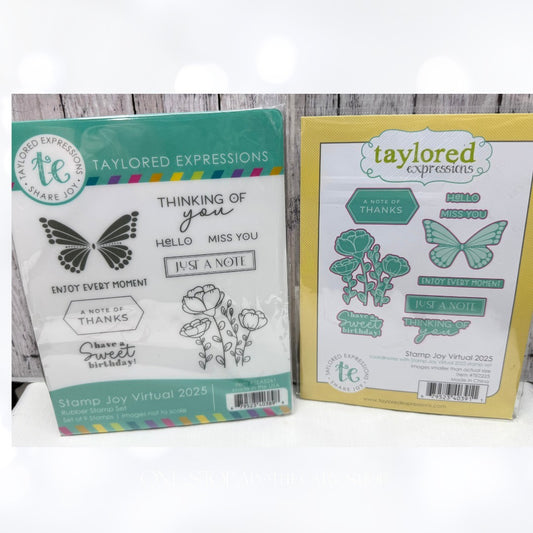 Taylored Expressions STAMP JOY Virtual 2025 Rubber Stamps Dies Rare