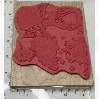 House Mouse FRAGRANT SHOWER Lilacs Flowers Mice Rubber Stamp
