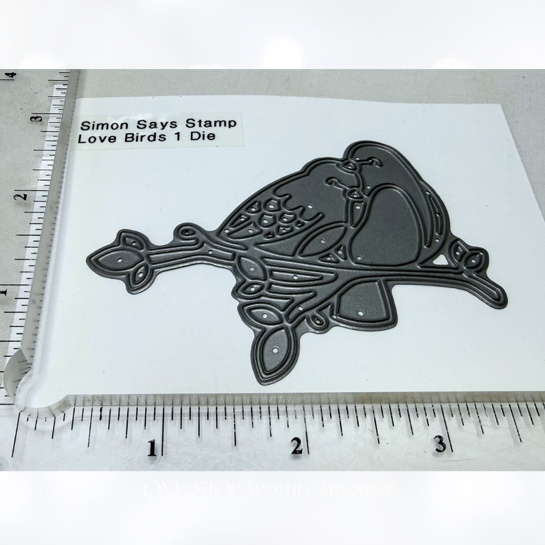 Simon Says Stamp LOVE BIRDS Wreath Eucalyptus Dies