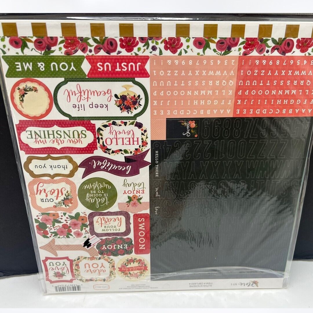 Carta Bella FLOWER MARKET Flora No 1 12x12 Cardstock Paper Kits Lot of 2